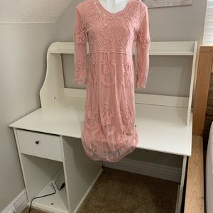 Beautiful Blush Lace Dress